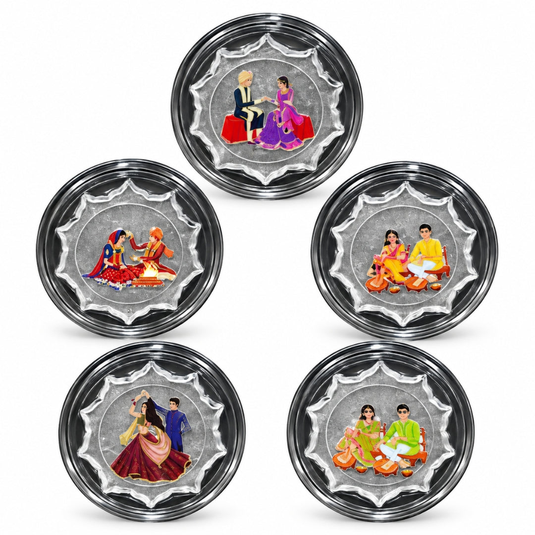 10 GM 999 Pure Silver Happy Wedding Coin Gift Set for Couples