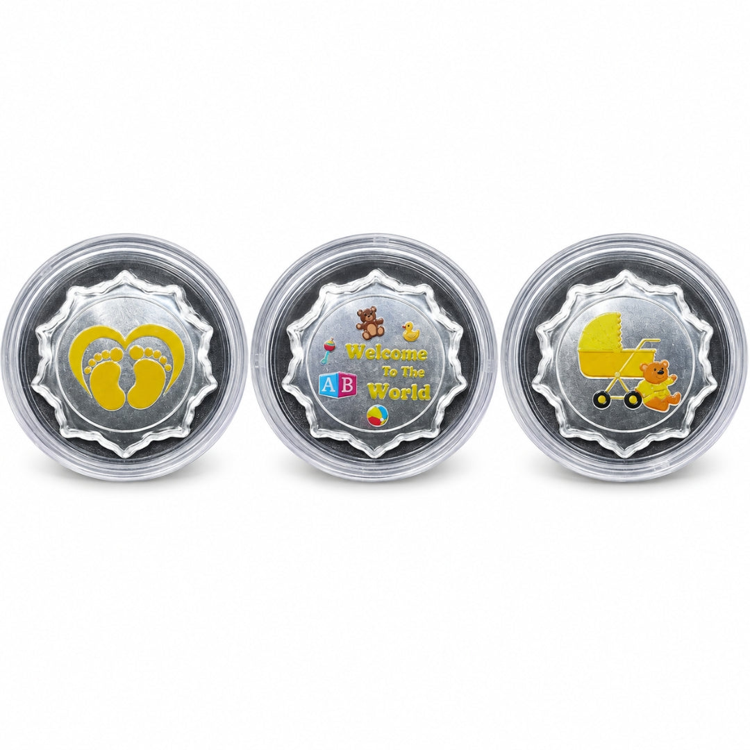 3 GM 999 Pure Silver Welcome to the World Baby Coin Gift Set