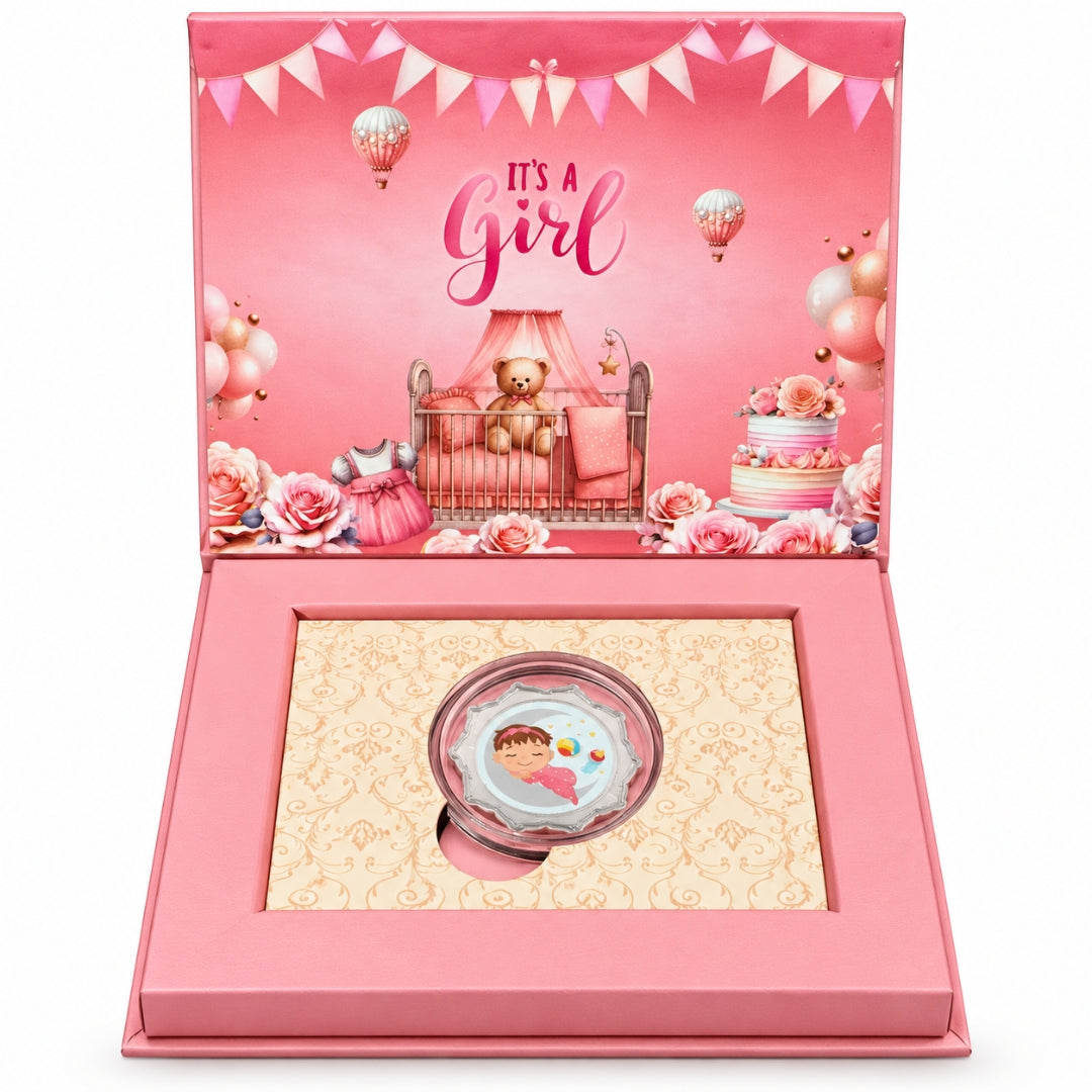 1 GM 999 Pure Silver It’s a Girl Coin Gift Box