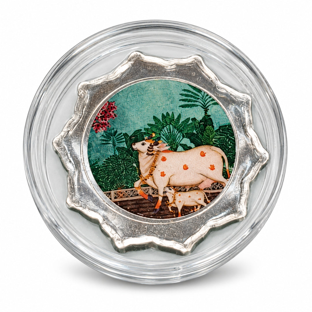 1 GM 999 Pure Silver Gau Mata Coin Gift Box