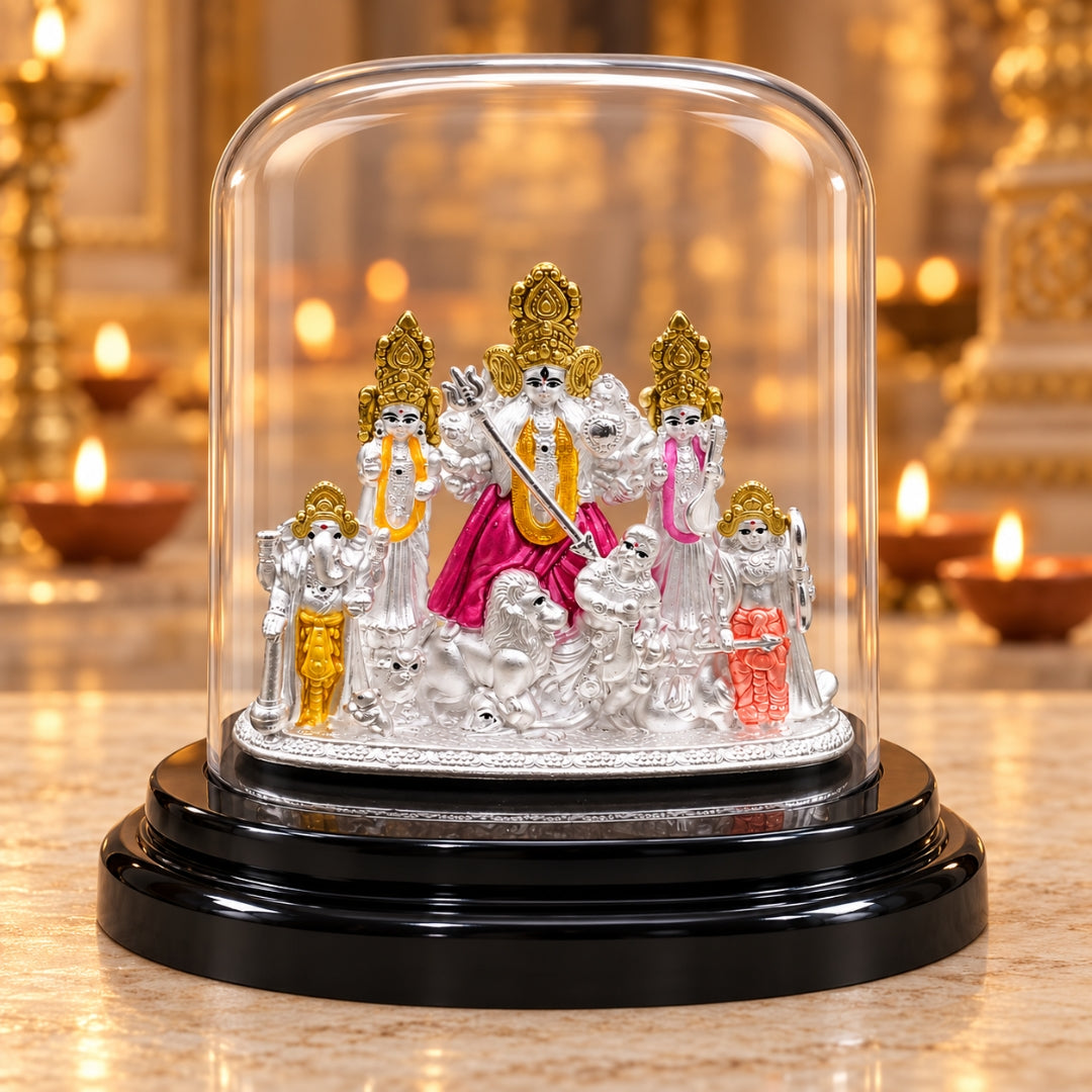 999 Silver Goddess Durga Idol