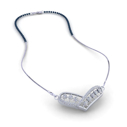 925 Sterling Silver Eternal love Heart Mangalsutra