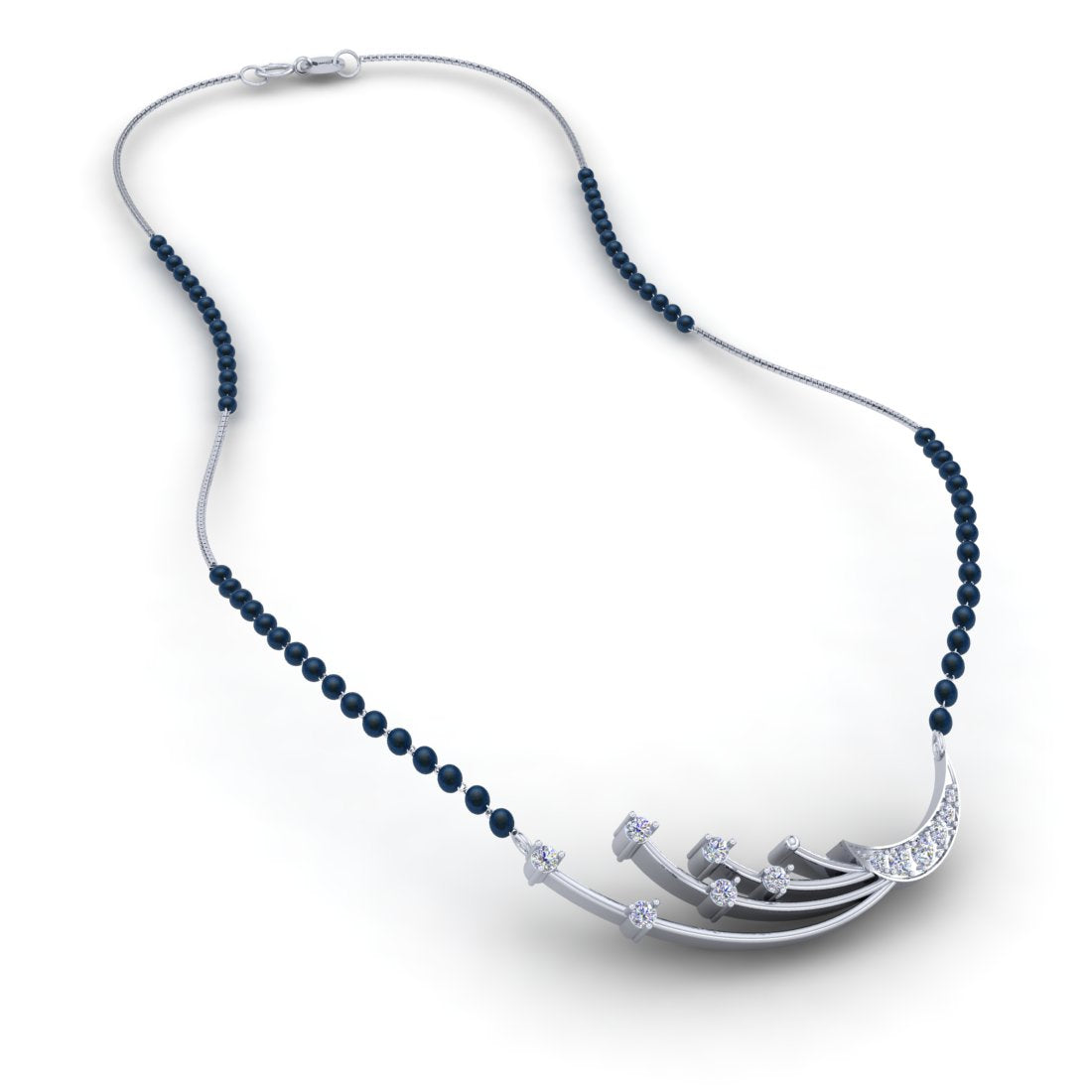 925 Sterling Silver Eternal love Shining Stars Mangalsutra