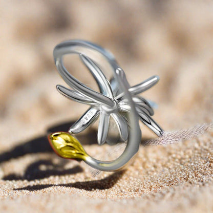 Open Lotus Ring For Women & Girls