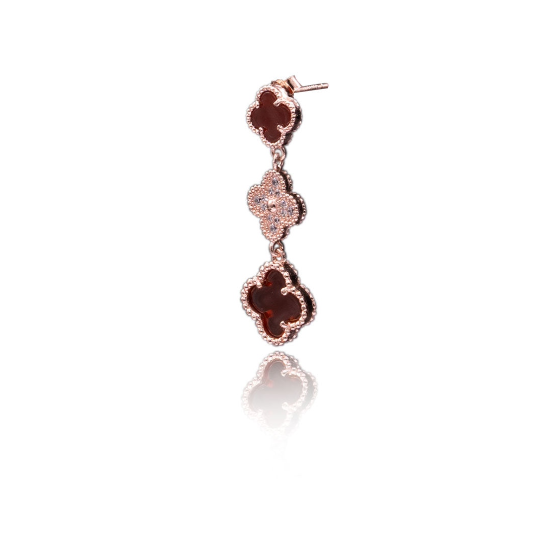 Rosegold Floral motif drop earrings for Women and girls