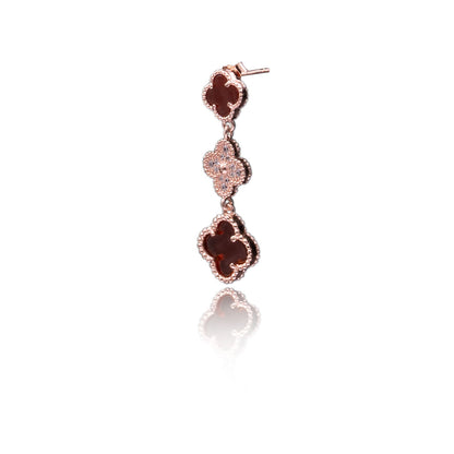 Rosegold Floral motif drop earrings for Women and girls