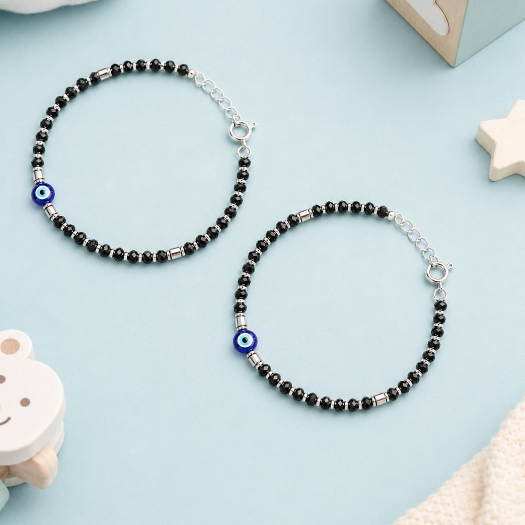 925 Sterling Silver Blue Nazariya Bracelet / Anklet for Kids