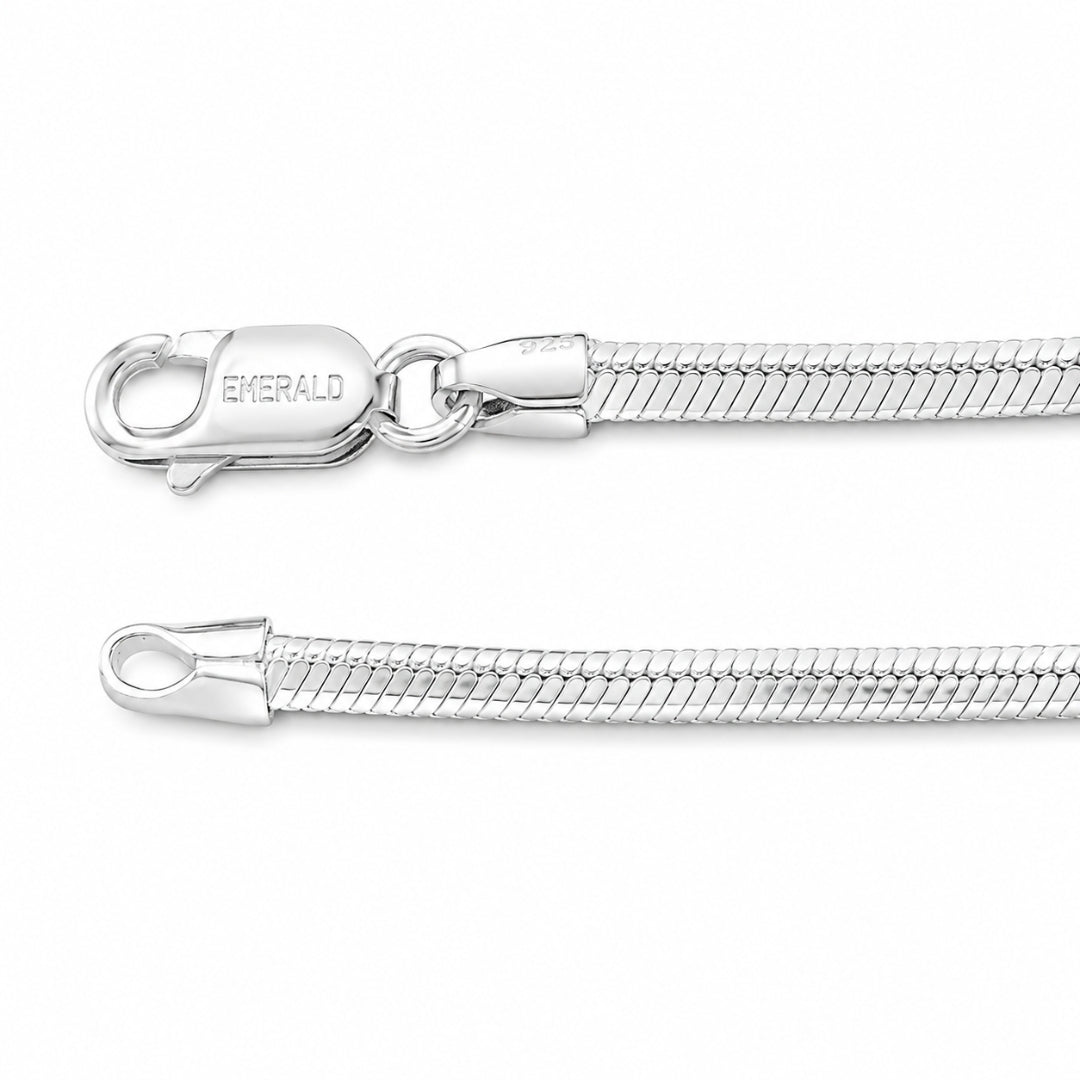 Sterling Silver Flat Herringbone Chain for Men and Women