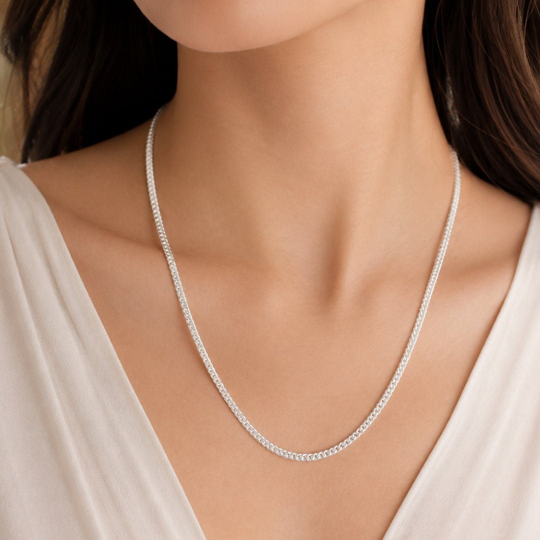 Sterling Silver Franco Chain for Men and Women