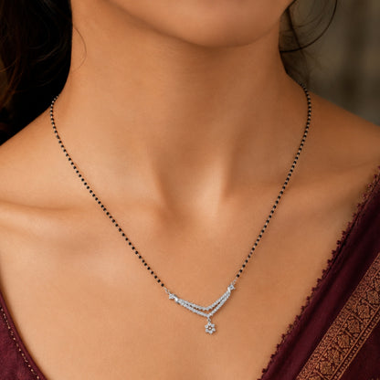 925 Sterling Silver Eternal love Floral Love Bond Mangalsutra
