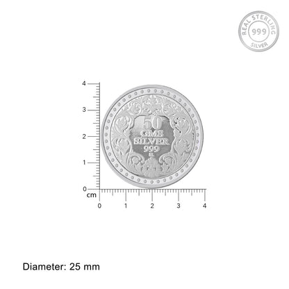 New Born 50gm Silver Coin