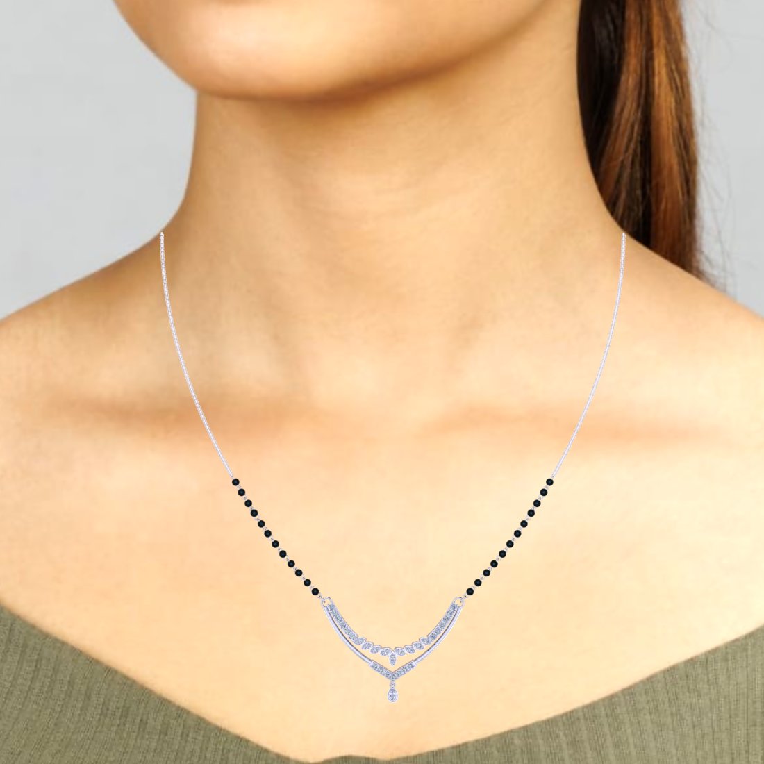 925 Sterling Silver Eternal love Enamoured Mangalsutra