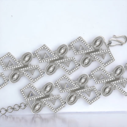 Sterling Silver Chunky Bracelet For Women & Girls