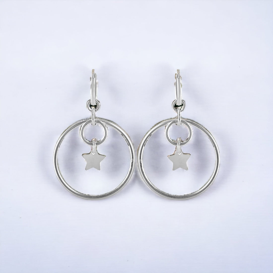 Silver Clip On Drop Earrings For Women & Girls