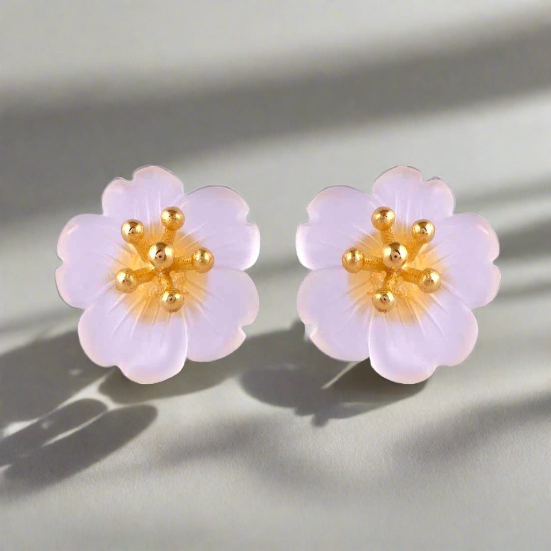 Flower Stud Earrings For Women & Girls