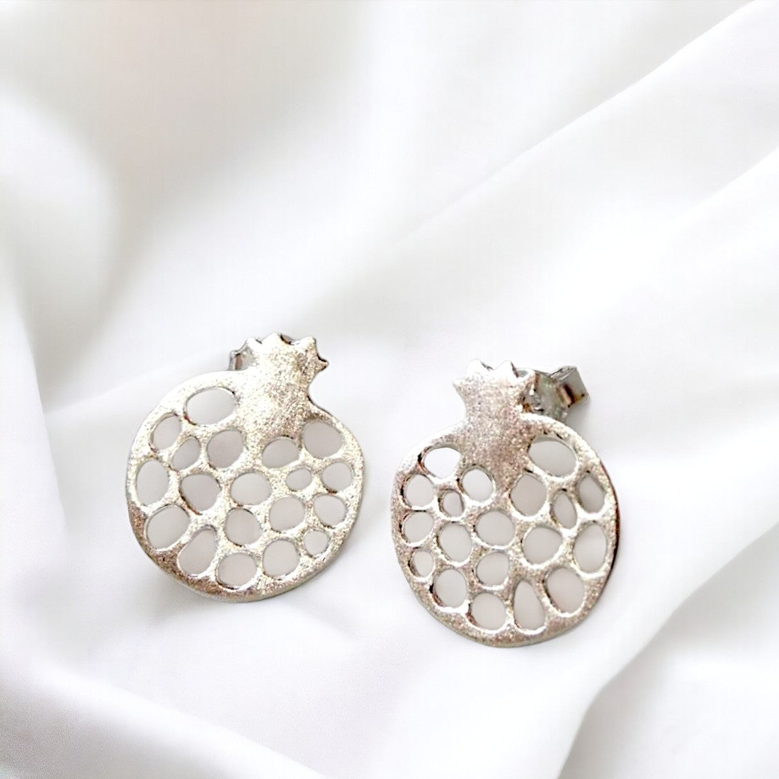Silver Strawberry Stud For Women & Girls