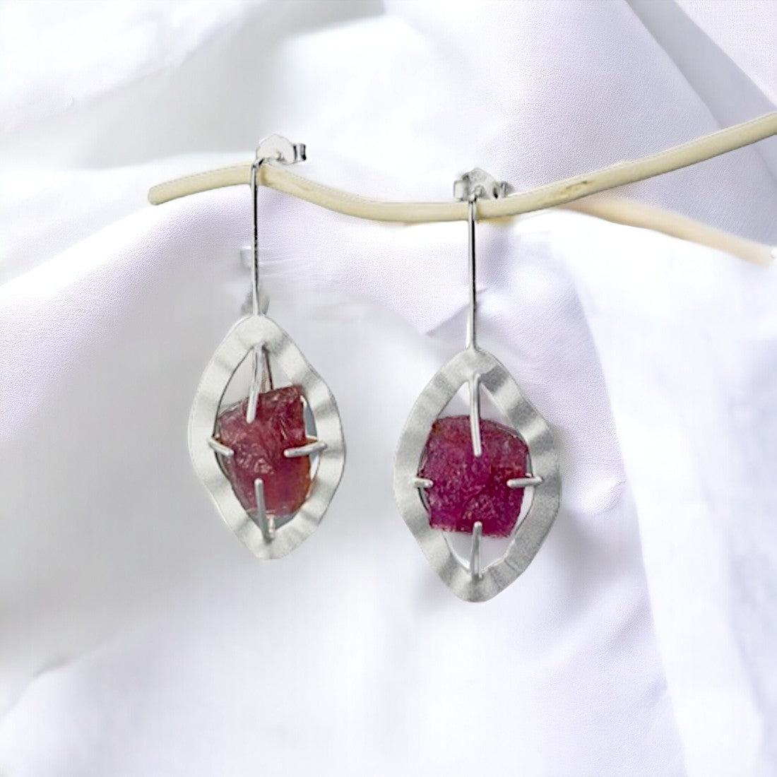Silver Leafy Drop Earring For Women & Girls