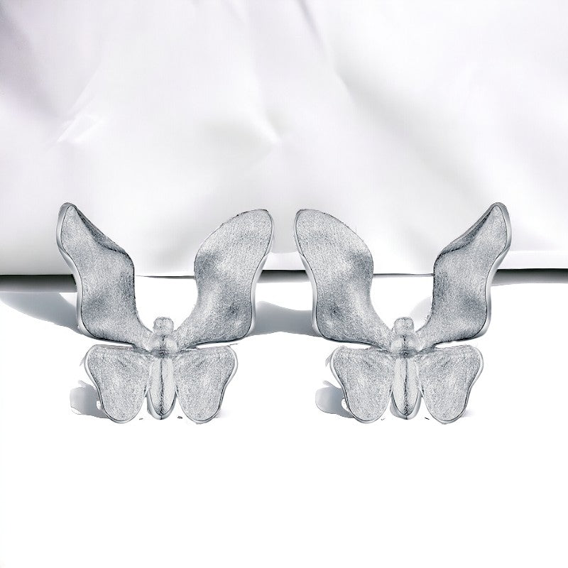 Sterling Silver Butterfly Stud Earrings For Women & Girls