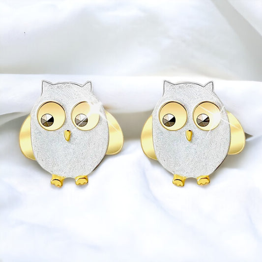 Silver Owl Stud Earring For Women & Girls