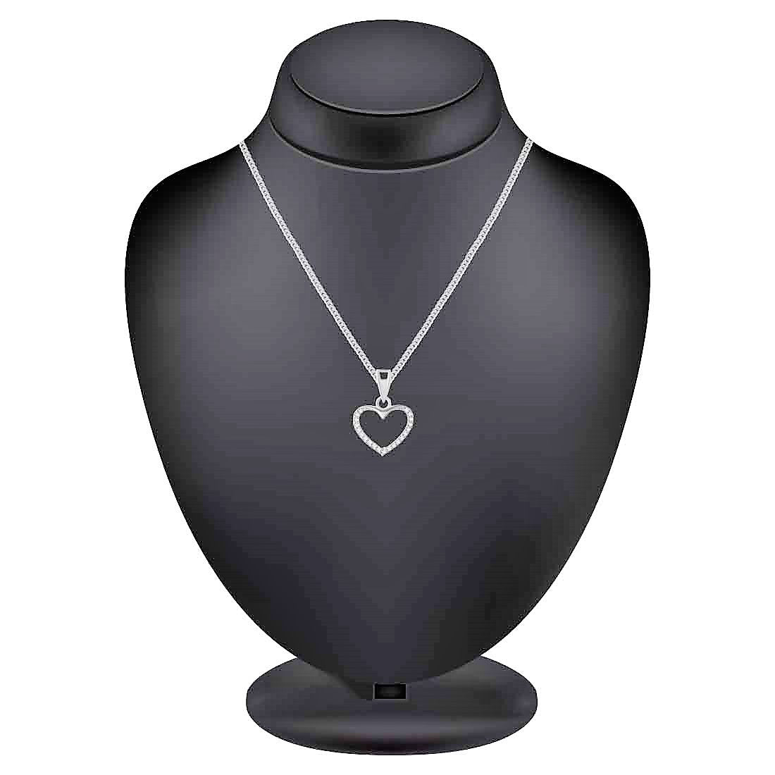 Silver Heart Jewel Set For Women & Girls