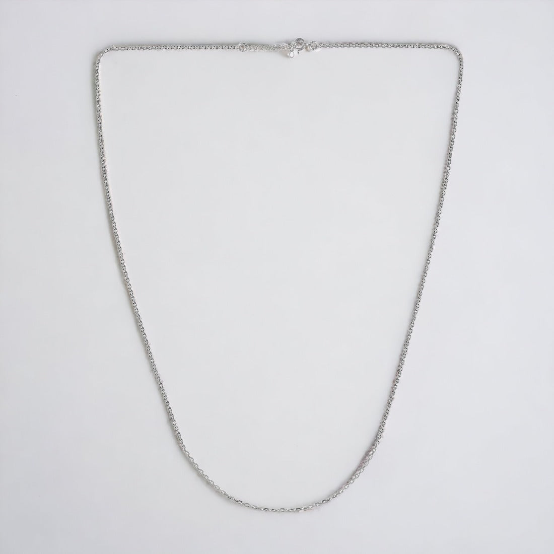 Silver Close Link Necklace Chain For Women