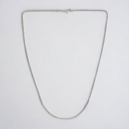 Silver Close Link Necklace Chain For Women