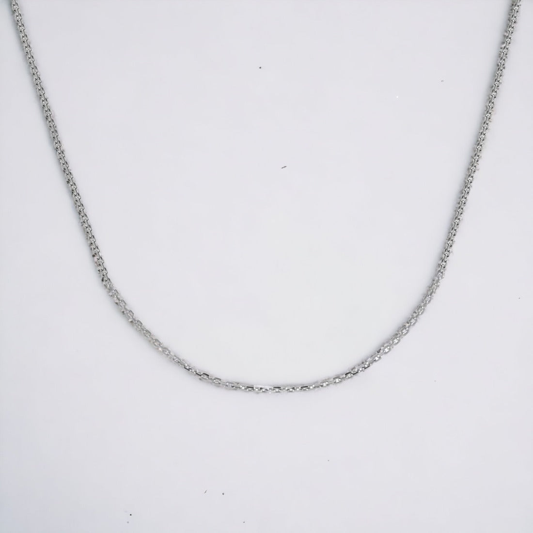 Silver Close Link Necklace Chain For Women & Girls