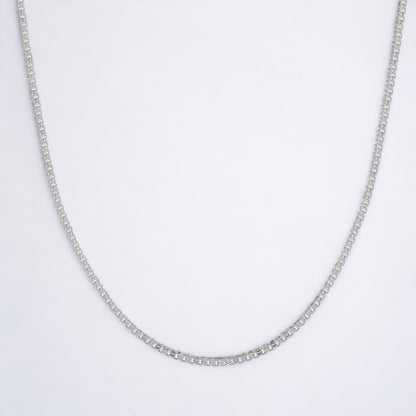 Silver Box Necklace Chain For Women & Girls
