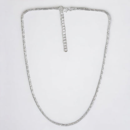 Silver Palm Necklace Chain  For Women & Girls