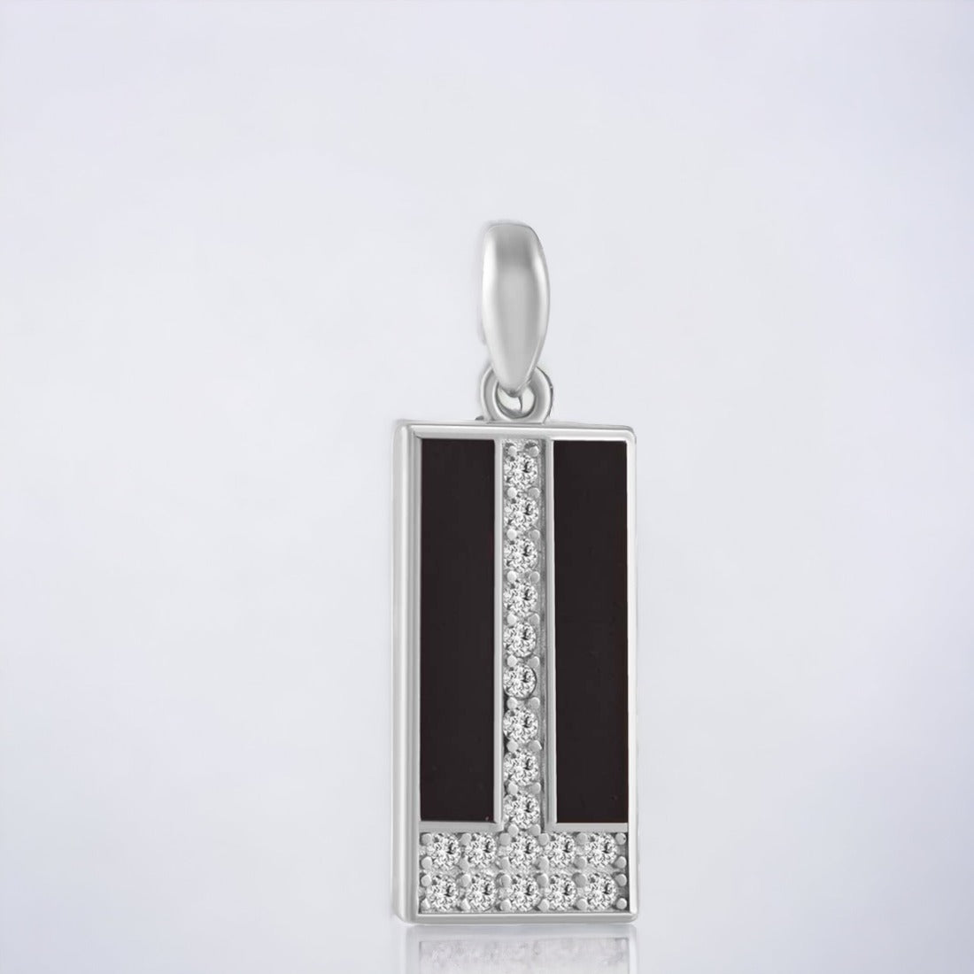 Black Rectangle Pendant For Women & Girls