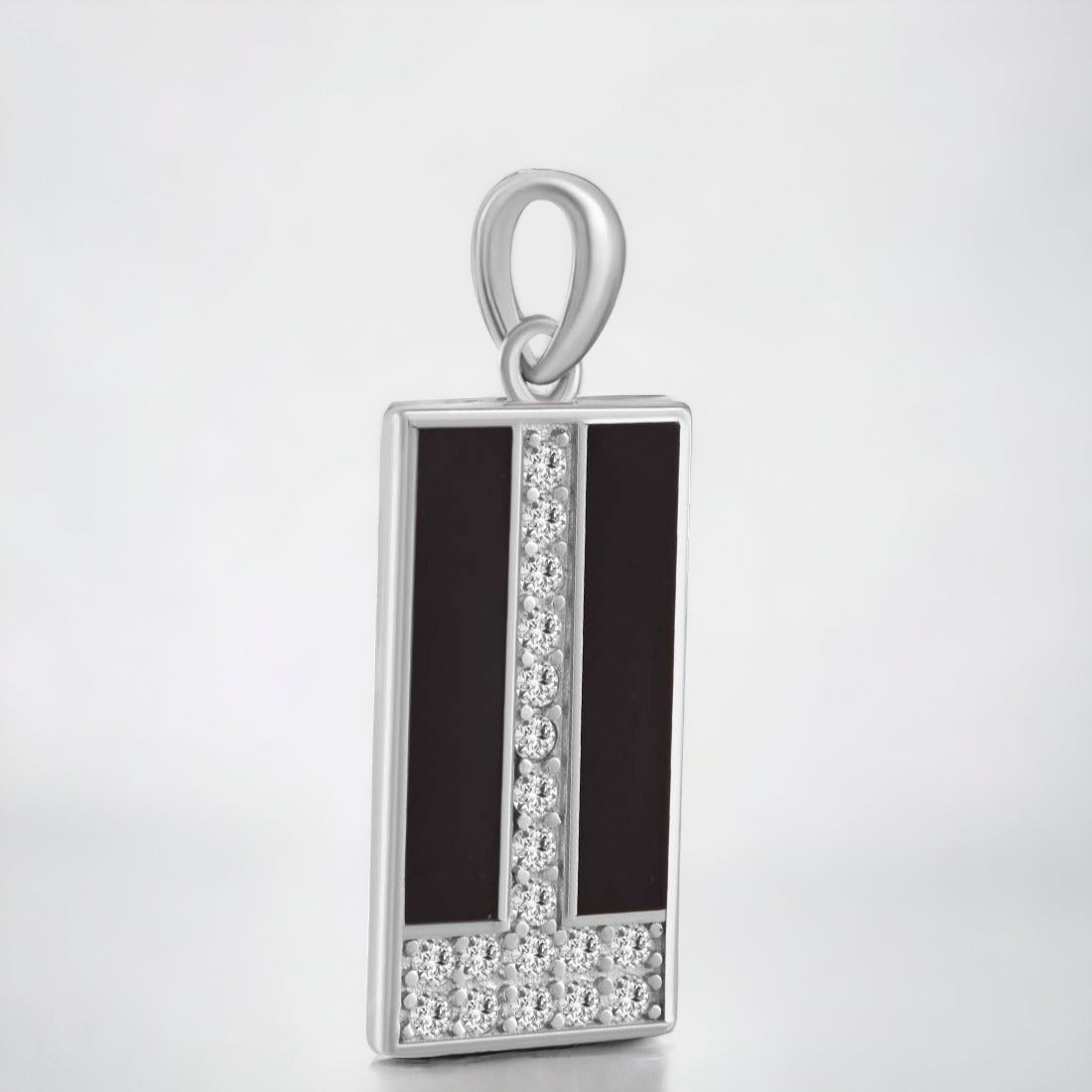 Black Rectangle Pendant For Women & Girls