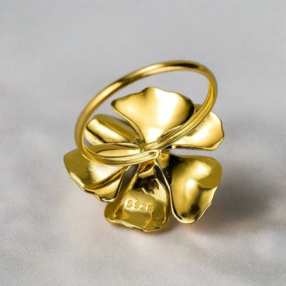 Golden Pansy Ring For Women & Girls