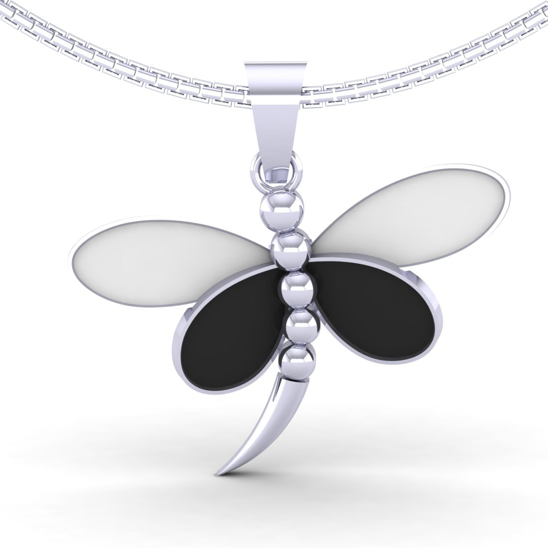 Sterling Silver Dragonfly Chain Pendant for Women and Girls