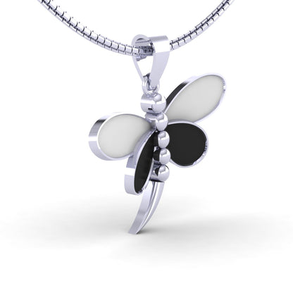 Sterling Silver Dragonfly Chain Pendant for Women and Girls