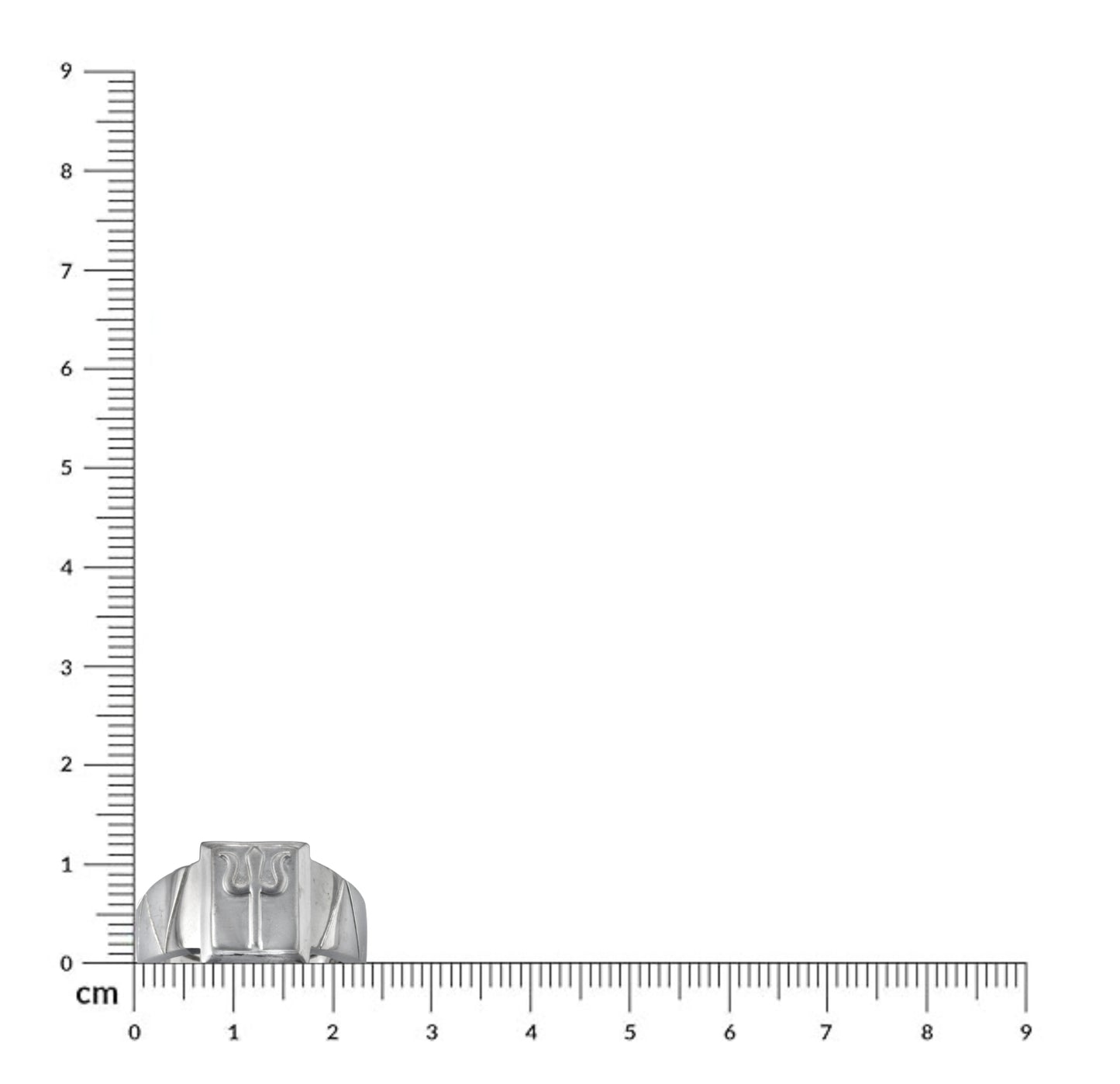 Sterling Silver EterKnight Trishul Mens Ring