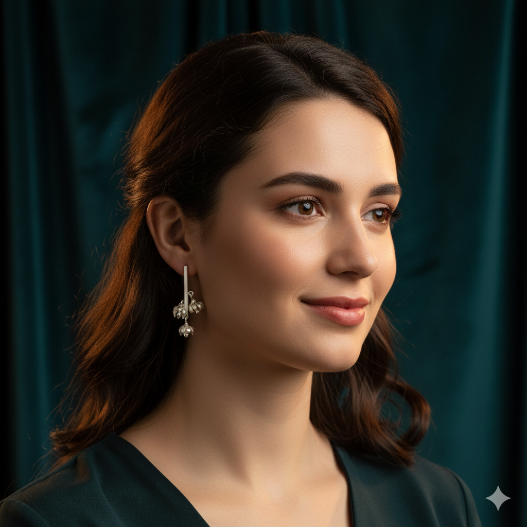 Sterling Silver Floral Drop Earrings for Women and Girls