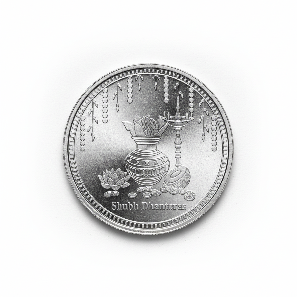 Shubh Dhanteras Silver Coin - Pure 999 Fine Silver