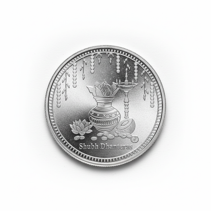 Shubh Dhanteras Silver Coin - Pure 999 Fine Silver