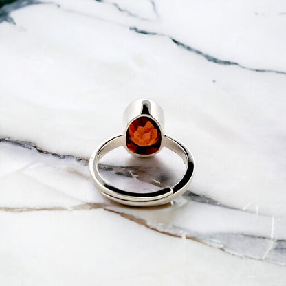 Certified Gomed With Adjustable 925 Sterling Silver Ring