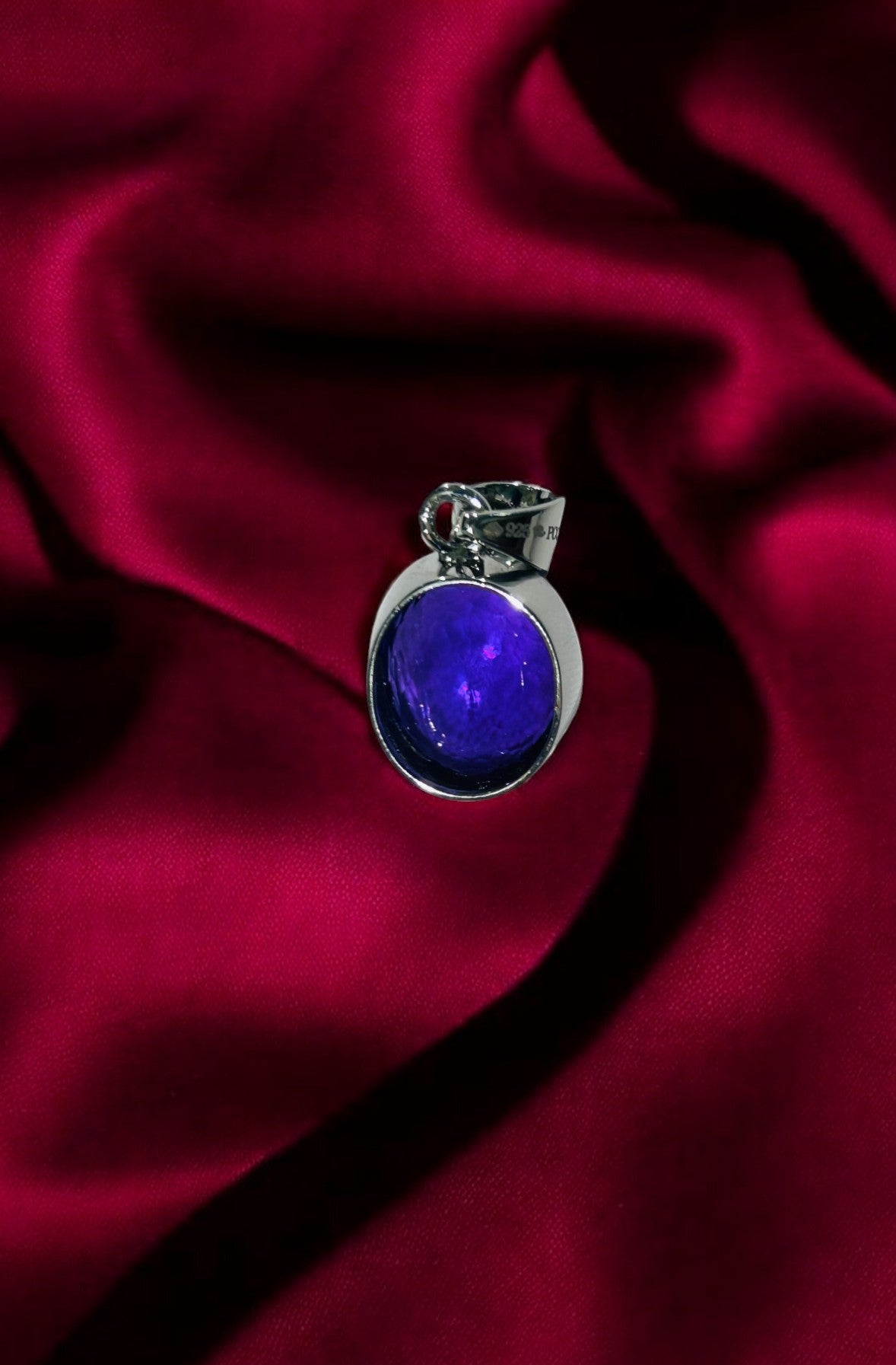 Certified Amethyst Pendant In Hallmark 925 Silver For Men & Women