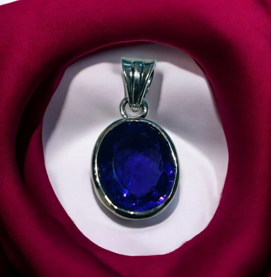 Certified Amethyst Pendant In Hallmark 925 Silver For Men & Women