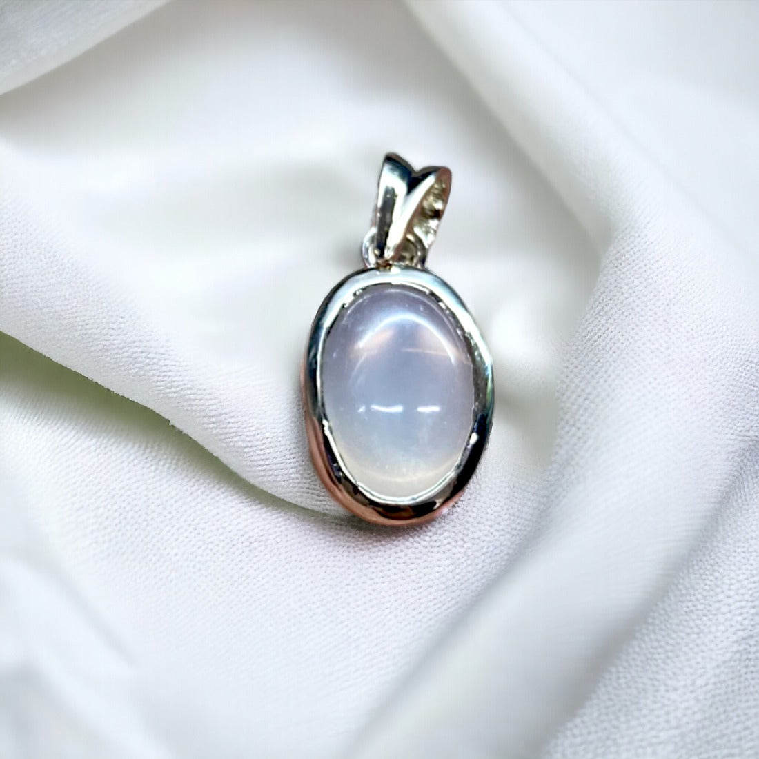 Certified Moonstone 925 Sterling Silver Pendant for Men & Women