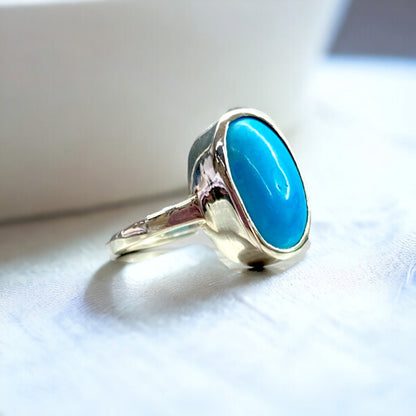 Certified Natural Firoza Silver Adjustable Ring for Men & Women