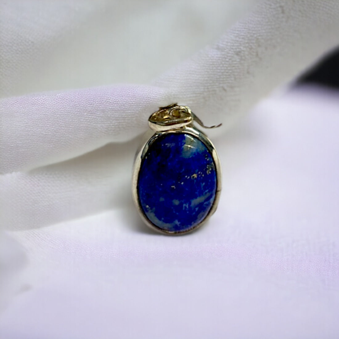 Certified Lapis Lazuli Silver Pendant for Men & Women