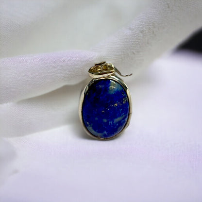 Certified Lapis Lazuli Silver Pendant for Men & Women