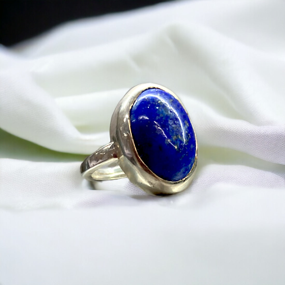 Certified Blue Sapphire Silver Adjustable Ring for Men & Women (Grade C)