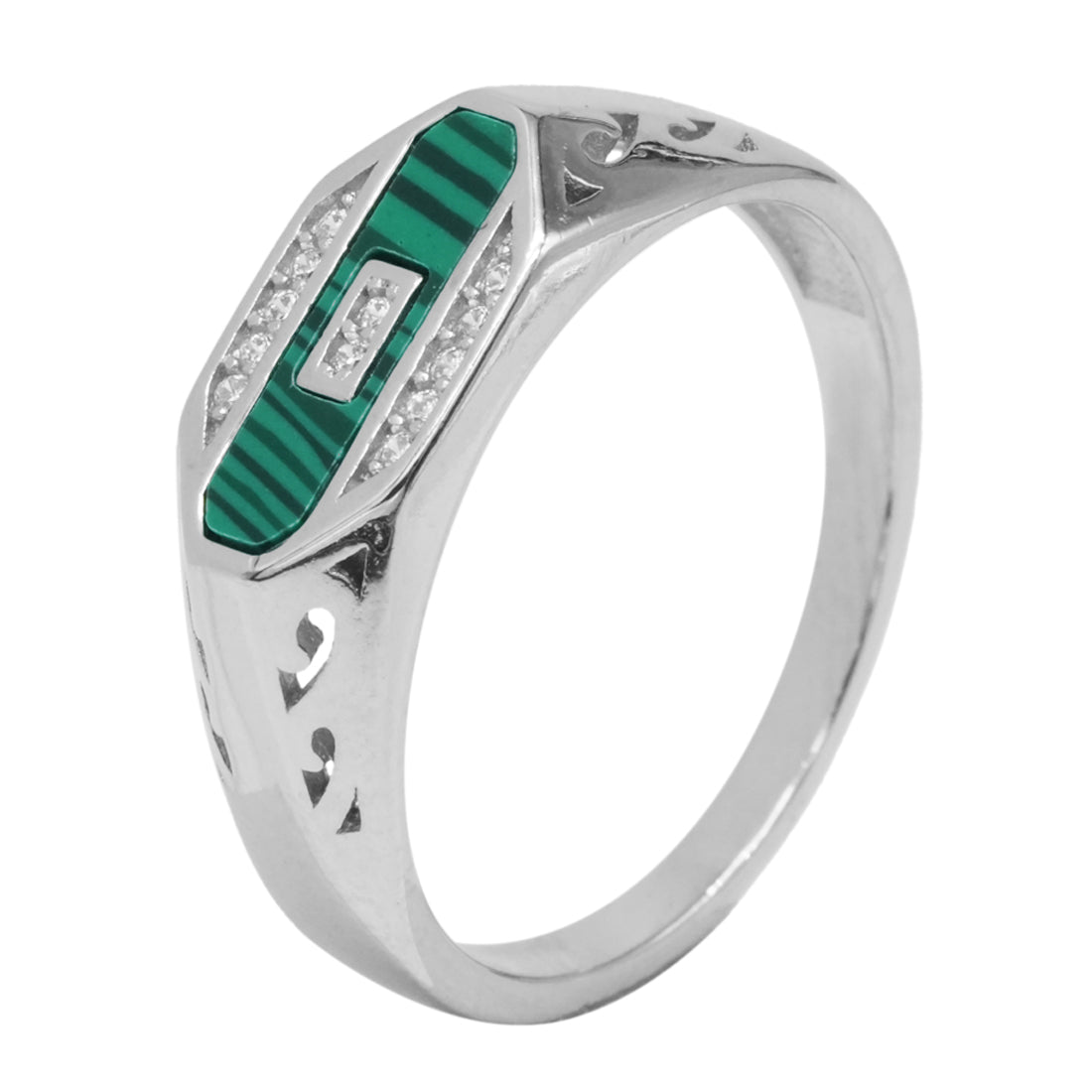 Sterling Silver EterKnight Green Portal Ring for Men
