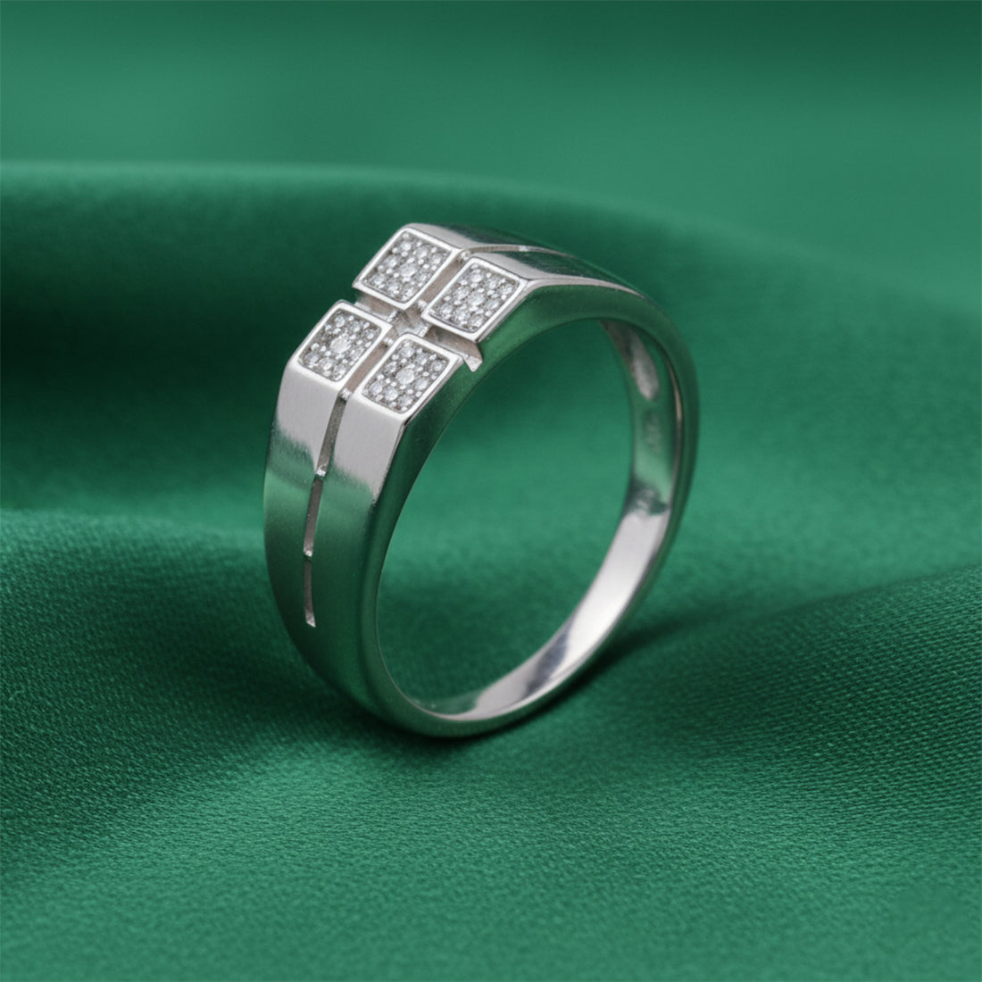 Sterling Silver EterKnight Quadrant Ring for Men
