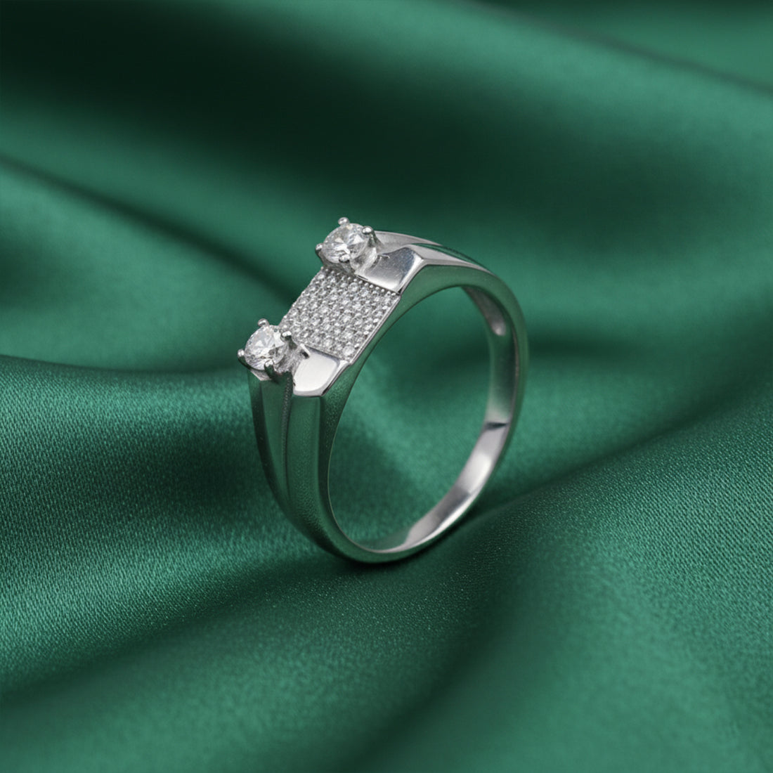 Sterling Silver EterKnight Twinset Ring for Men