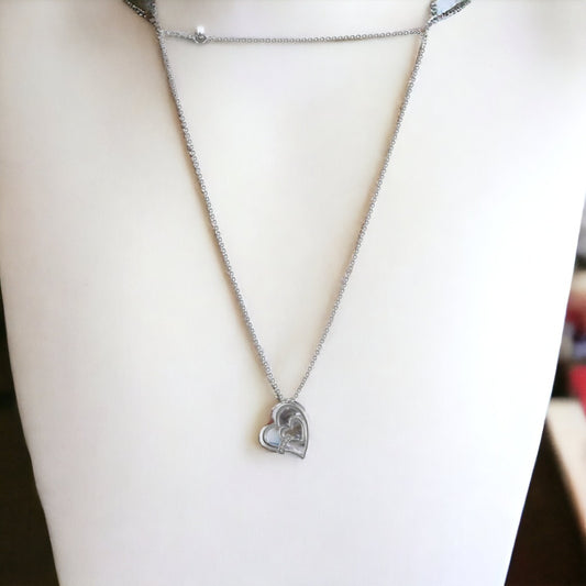 Heart To Heart Pendant With Chain For Women & Girls